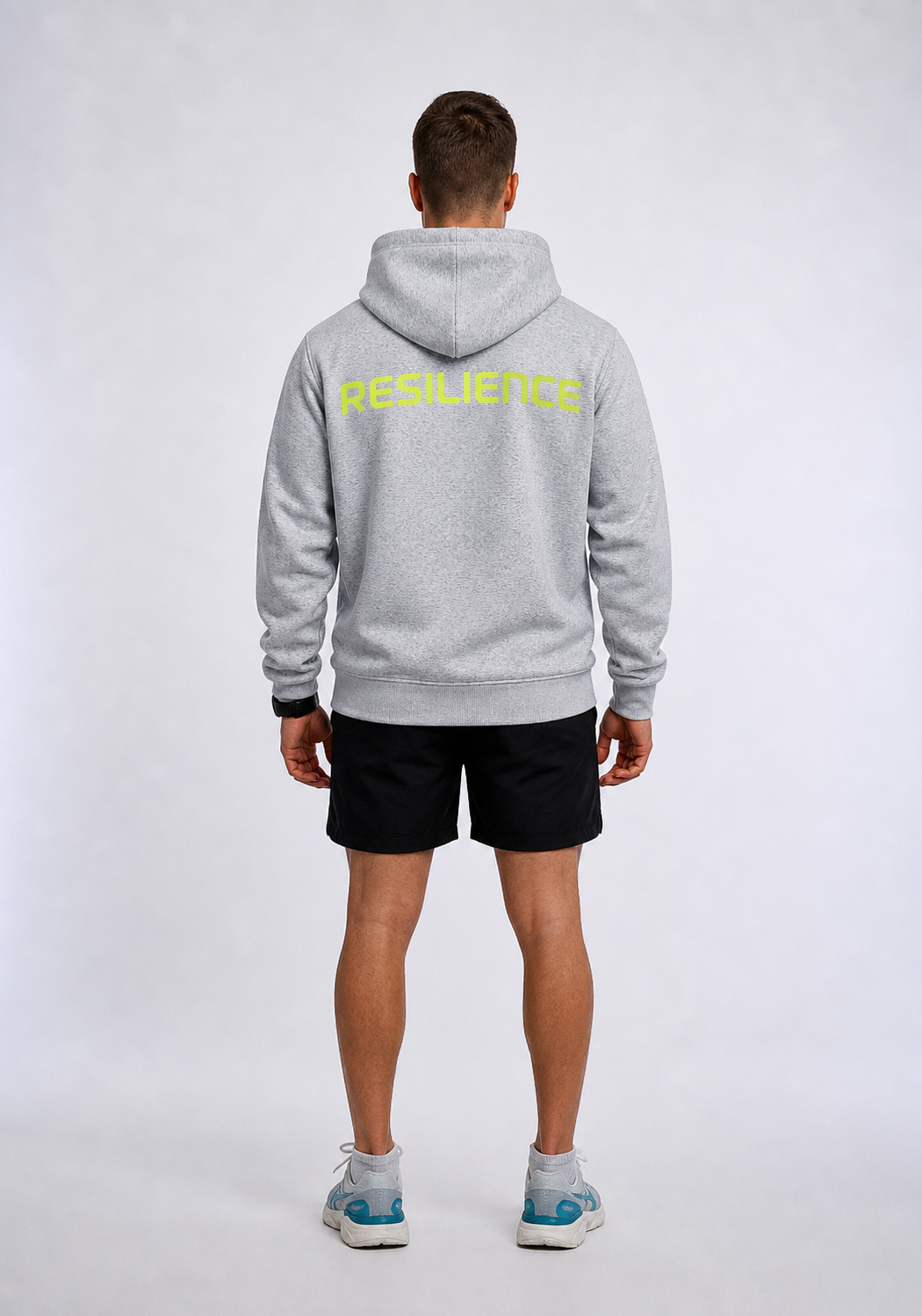 Resilience Unisex Hoodie - Grey with green