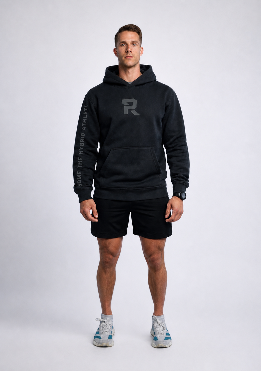 Resilience Unisex Hoodie - Black -with Grey