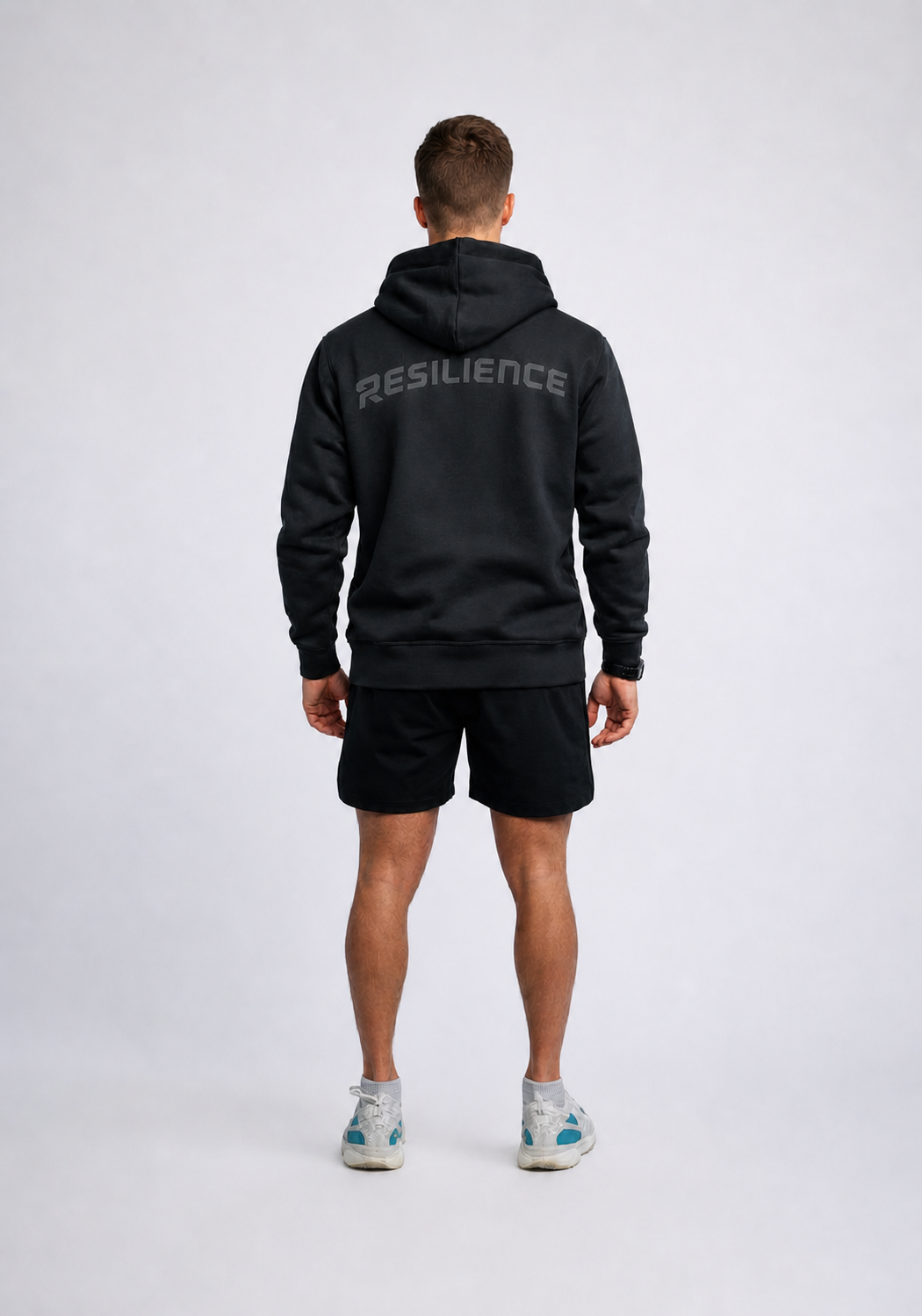 Resilience Unisex Hoodie - Black -with Grey